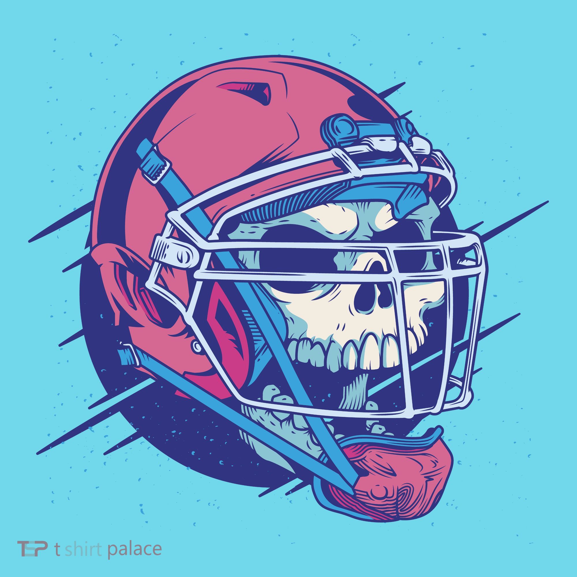 Skull Football Player Kids T-Shirt