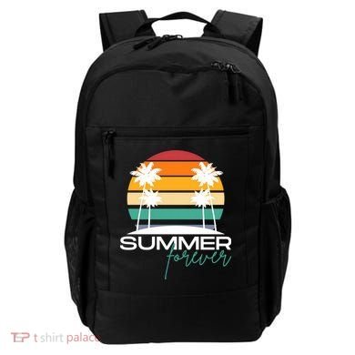 Summer Forever Retro Sunset Tropical Backpack