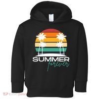 Summer Forever Retro Sunset Tropical Toddler Hoodie thumb 0