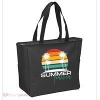 Summer Forever Retro Sunset Tropical Tote Bag thumb 2