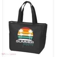 Summer Forever Retro Sunset Tropical Tote Bag thumb 3