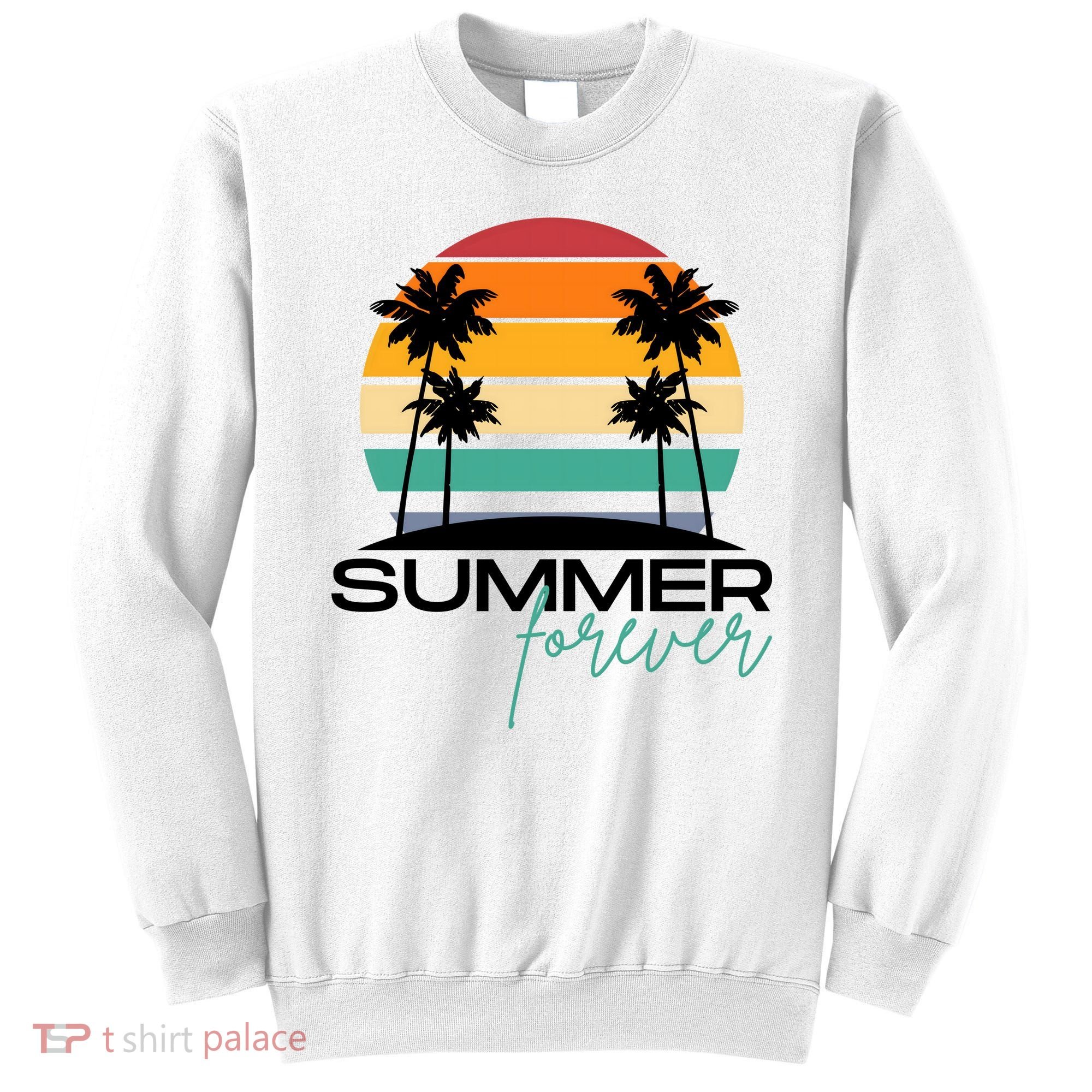 Summer Forever Retro Sunset Tropical Sweatshirt