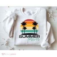 Summer Forever Retro Sunset Tropical Sweatshirt thumb 2