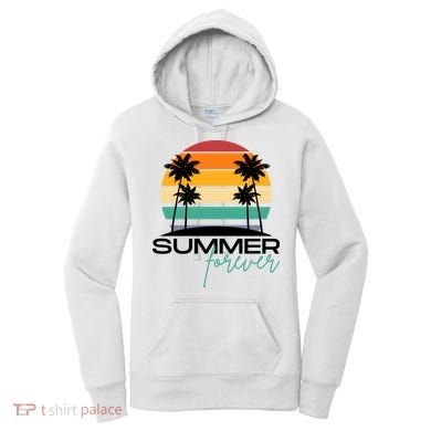 Summer Forever Retro Sunset Tropical Women's Hoodie