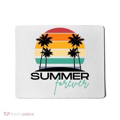 Summer Forever Retro Sunset Tropical Mousepad