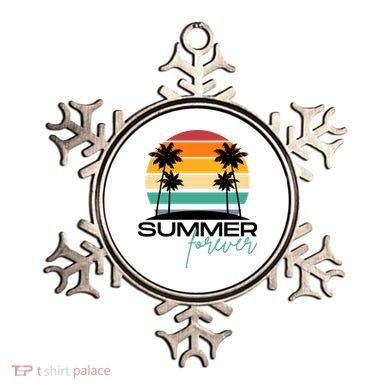 Summer Forever Retro Sunset Tropical Ornament