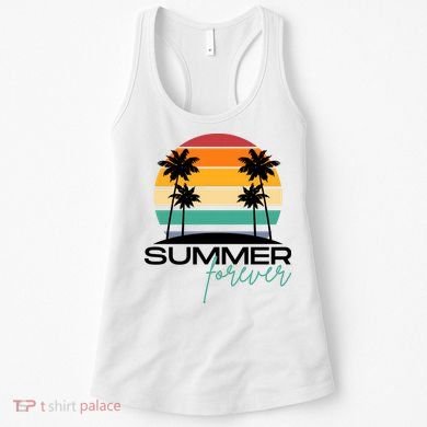 Summer Forever Retro Sunset Tropical Women's Tank Top