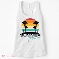 Summer Forever Retro Sunset Tropical Women's Tank Top thumb 0