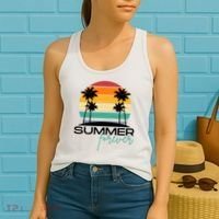 Summer Forever Retro Sunset Tropical Women's Tank Top thumb 2