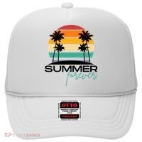 Summer Forever Retro Sunset Tropical Hat thumb 0