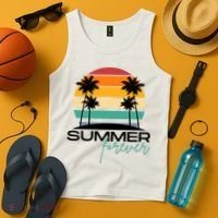 Summer Forever Retro Sunset Tropical Tank Top thumb 4