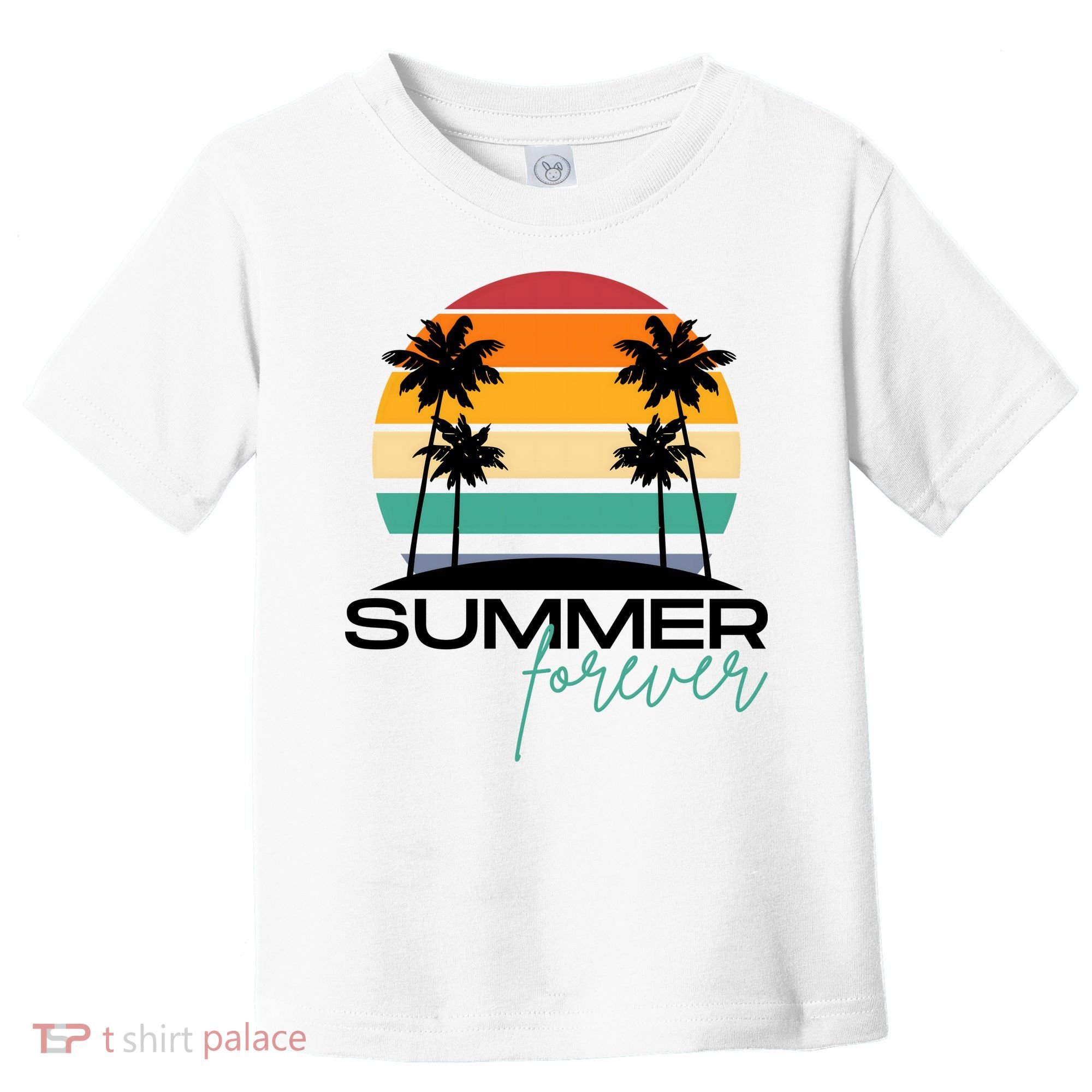 Summer Forever Retro Sunset Tropical Toddler T-Shirt