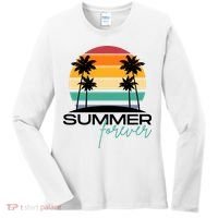 Summer Forever Retro Sunset Tropical Women's Long Sleeve Shirt thumb 0