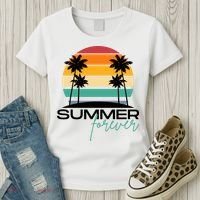 Summer Forever Retro Sunset Tropical Women's T-Shirt thumb 3