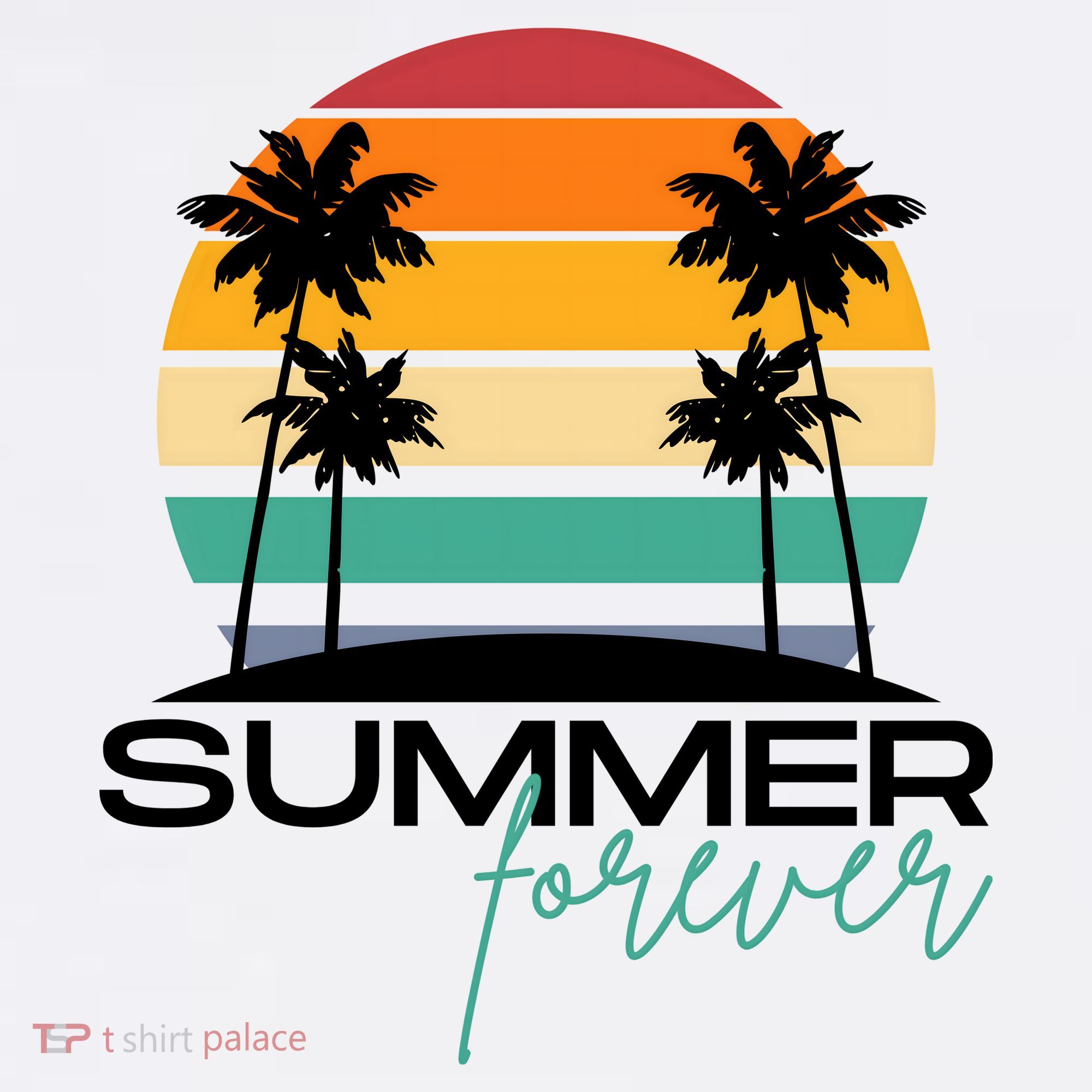 Summer Forever Retro Sunset Tropical Women's T-Shirt