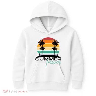 Summer Forever Retro Sunset Tropical Kids Hoodie