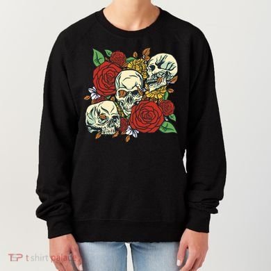 Skull Floral Rose Women's Sweatshirt