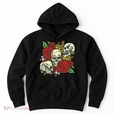 Skull Floral Rose Hoodie