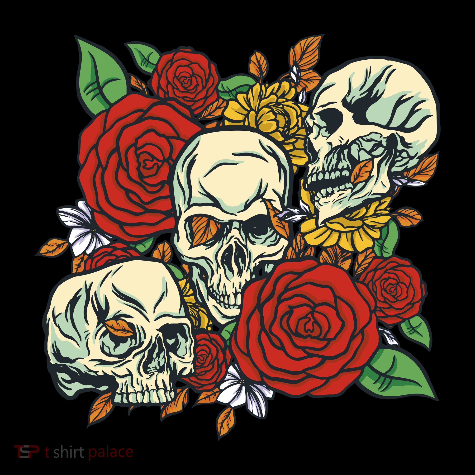 Skull Floral Rose Hoodie