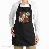 Skull Floral Rose Apron thumb 2