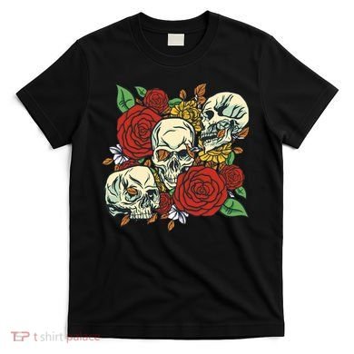Skull Floral Rose T-Shirt