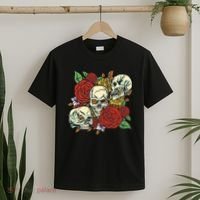Skull Floral Rose T-Shirt thumb 2