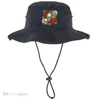 Skull Floral Rose Bucket Hat thumb 0