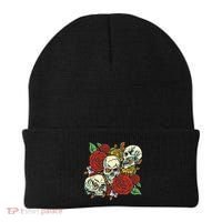 Skull Floral Rose Beanie thumb 0