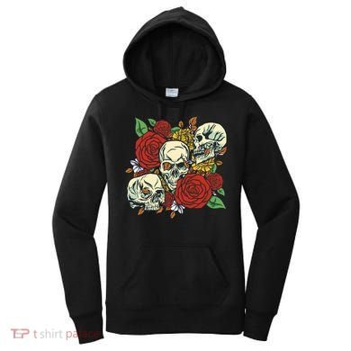 Skull Floral Rose Women's Hoodie