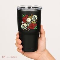 Skull Floral Rose Tumbler thumb 2
