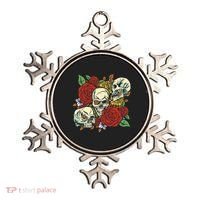 Skull Floral Rose Ornament thumb 0