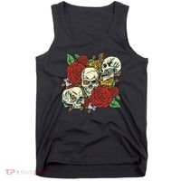 Skull Floral Rose Tank Top thumb 0