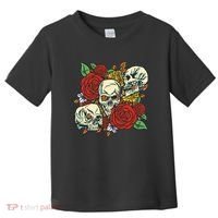 Skull Floral Rose Toddler T-Shirt thumb 0