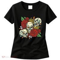 Skull Floral Rose Women's T-Shirt thumb 0