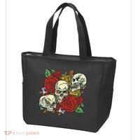 Skull Floral Rose Tote Bag thumb 3