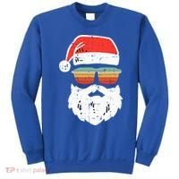 Santa Face Retro Sunglasses Christmas Xmas Sweatshirt thumb 0
