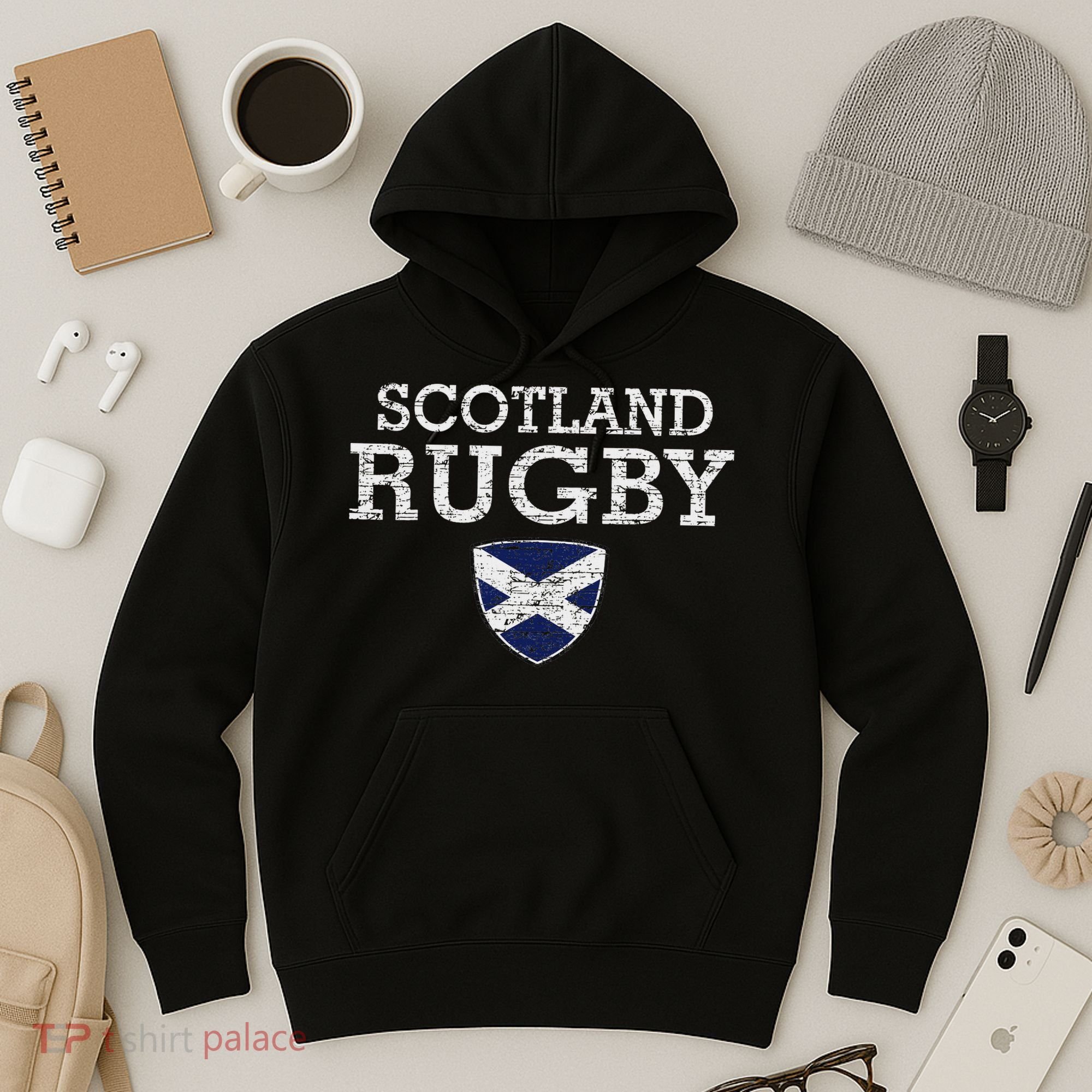 Scottish Flag Rugby Hoodie