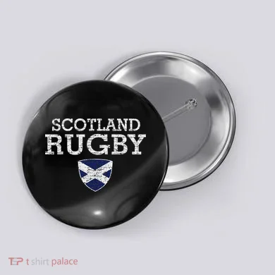Scottish Flag Rugby Button