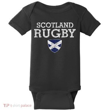 Scottish Flag Rugby Baby Bodysuit