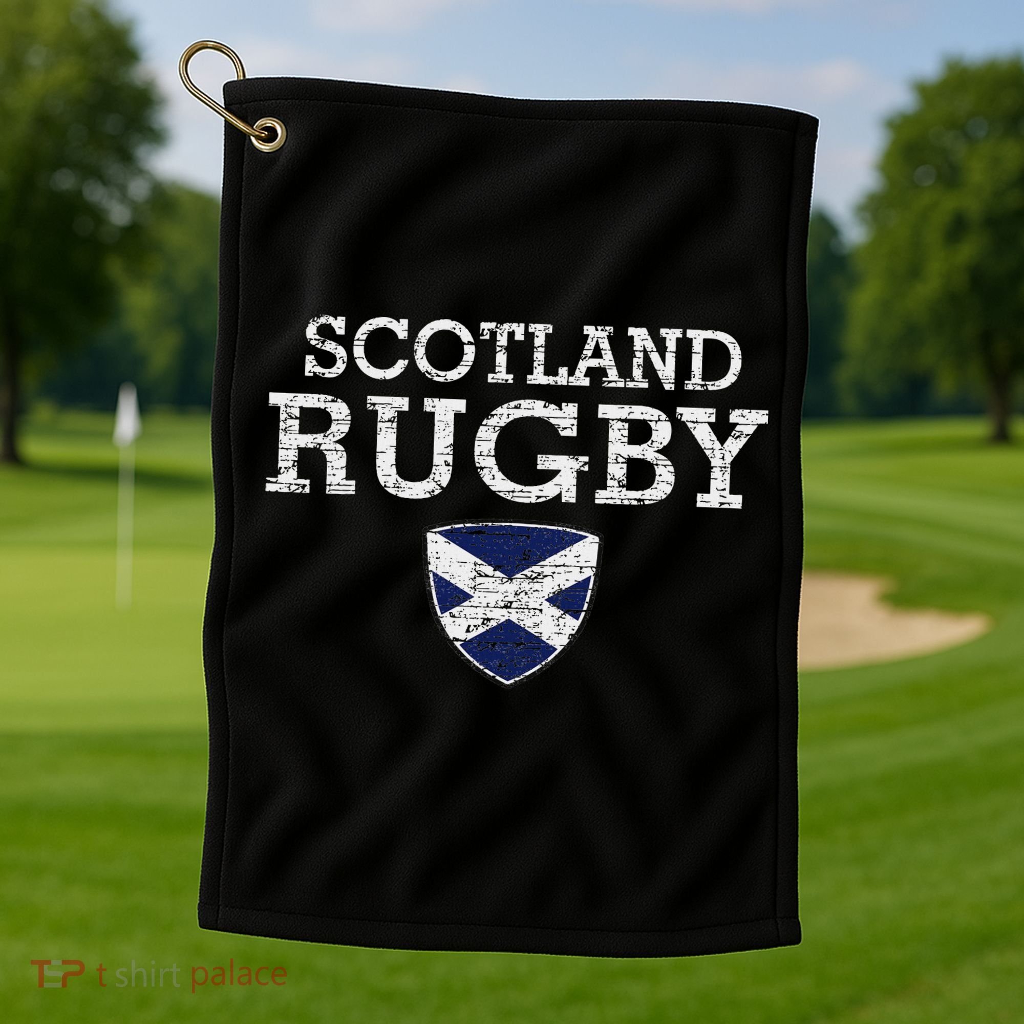 Scottish Flag Rugby Golf Towel