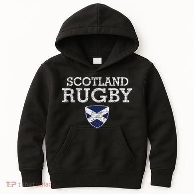 Scottish Flag Rugby Kids Hoodie