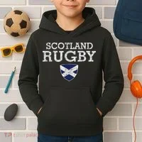 Scottish Flag Rugby Kids Hoodie thumb 2
