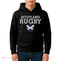 Scottish Flag Rugby Kids Hoodie thumb 4