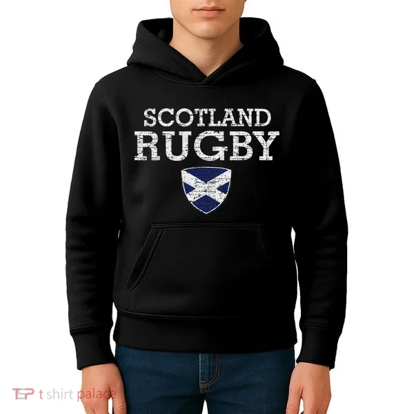 Scottish Flag Rugby Kids Hoodie