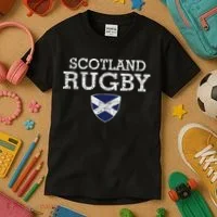 Scottish Flag Rugby Kids T-Shirt thumb 3