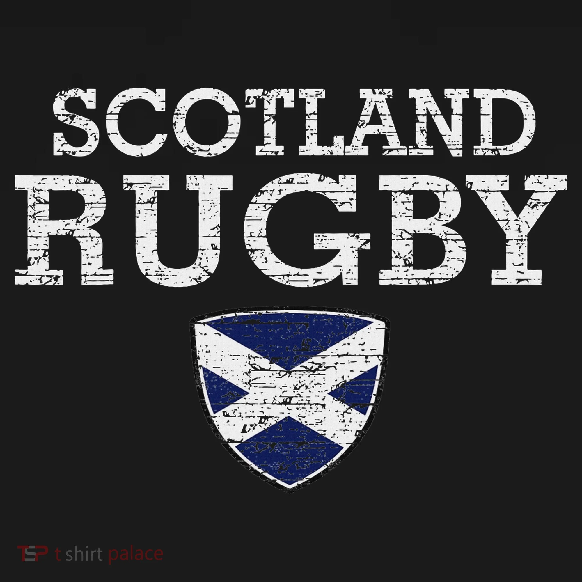 Scottish Flag Rugby Kids T-Shirt
