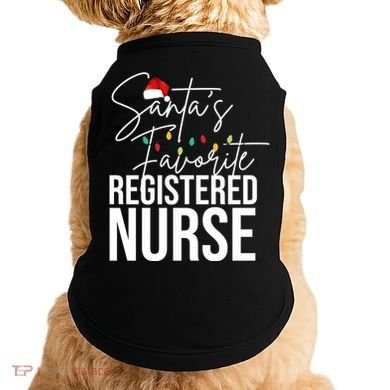 Santa's Favorite Register Nurse Doggie Tank