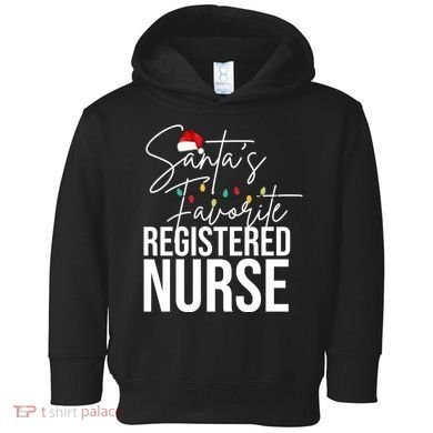 Santa's Favorite Register Nurse Toddler Hoodie