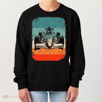 Sunset Formula Racing Race Car Silhouette Women's Sweatshirt