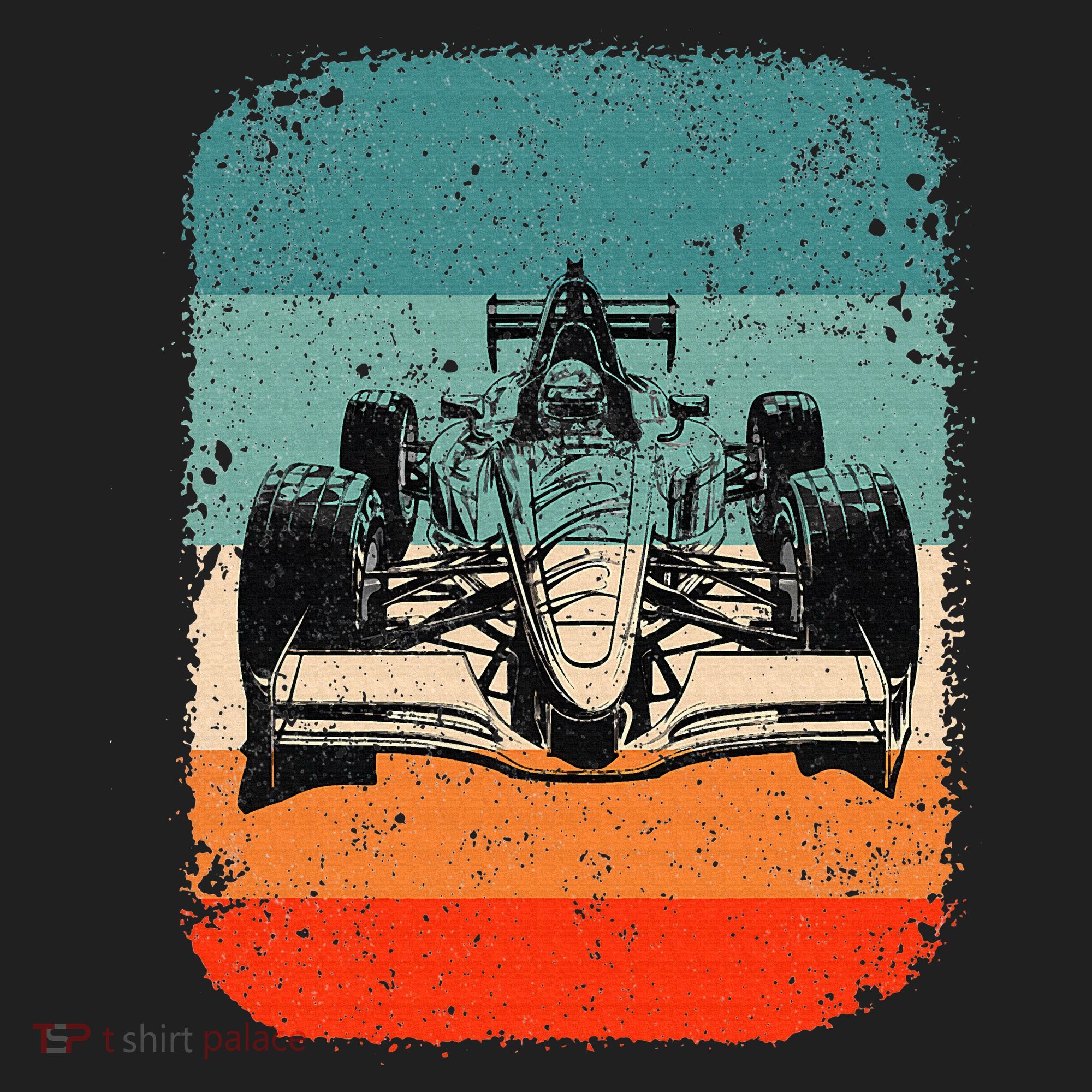 Sunset Formula Racing Race Car Silhouette Women's Sweatshirt